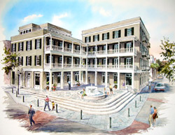 architectural illustrations of commercial projects